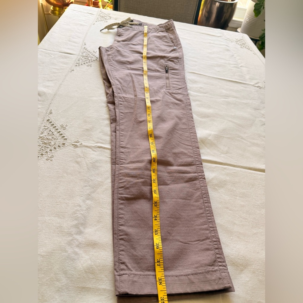 Vuori Women's hiking drawstring pull on organic cotton Pants - Mauve size‎ large - Picture 15 of 15